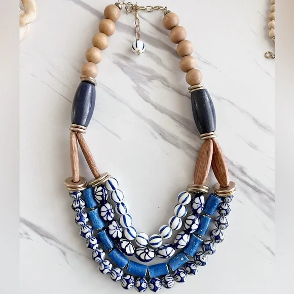 Anthropologie Statement Beaded Necklace - Picture 1 of 4